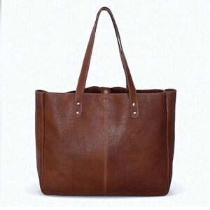 Hand Made Genuine Leather Tote Bag Satchel Travel Bag Shopping Market Bag
